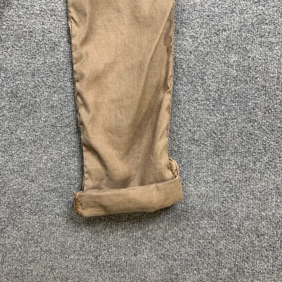 Level 99 Pants Women 27 Husk Linen Tencel Blend Dayla Cargo Pockets Utility - Picture 6 of 14